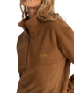Tulua 1/4 Zip Reverse Fleece in Brown