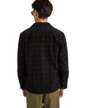 Cord Check Shirt in Black