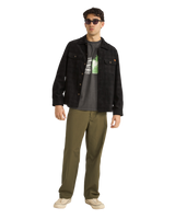 Cord Check Shirt in Black