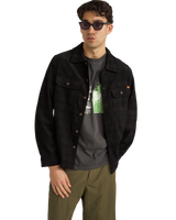 Cord Check Shirt in Black