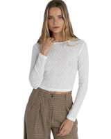 Charm Long Sleeve Top in White