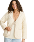 London Reversible Quilted Jacket in Vintage White