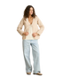 London Reversible Quilted Jacket in Vintage White