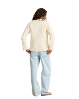 London Reversible Quilted Jacket in Vintage White
