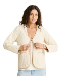 London Reversible Quilted Jacket in Vintage White
