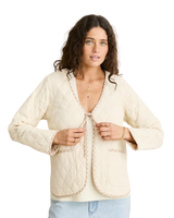 London Reversible Quilted Jacket in Vintage White