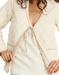 London Reversible Quilted Jacket in Vintage White