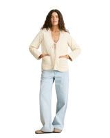 London Reversible Quilted Jacket in Vintage White