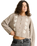 Blanca Floral Crop Cardigan in Natural