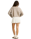 Blanca Floral Crop Cardigan in Natural