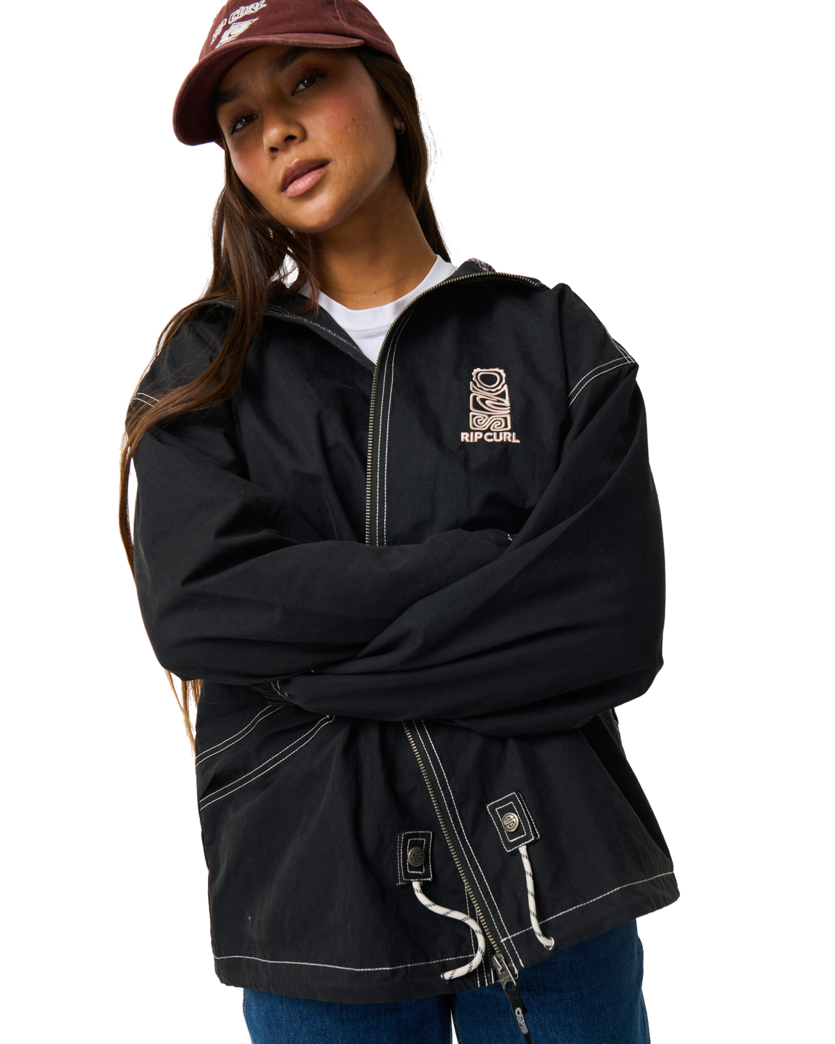 The Rip Curl Womens S-Series Archives Jacket in Black