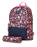 Mixed Dome 18L Backpack & Pencil Case in Navy & Pink