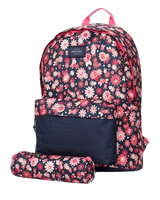 Mixed Dome 18L Backpack & Pencil Case in Navy & Pink