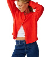 The Rip Curl Womens Emily Cardigan in Red