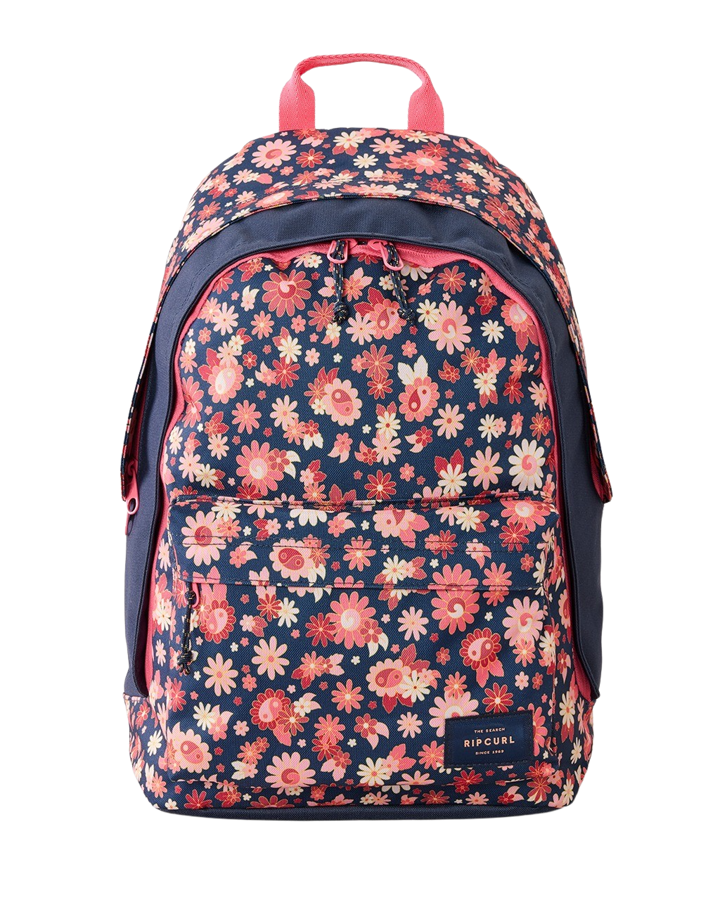 The Rip Curl Double Dome 24L + SCR Mixed Backpack in Navy Pink