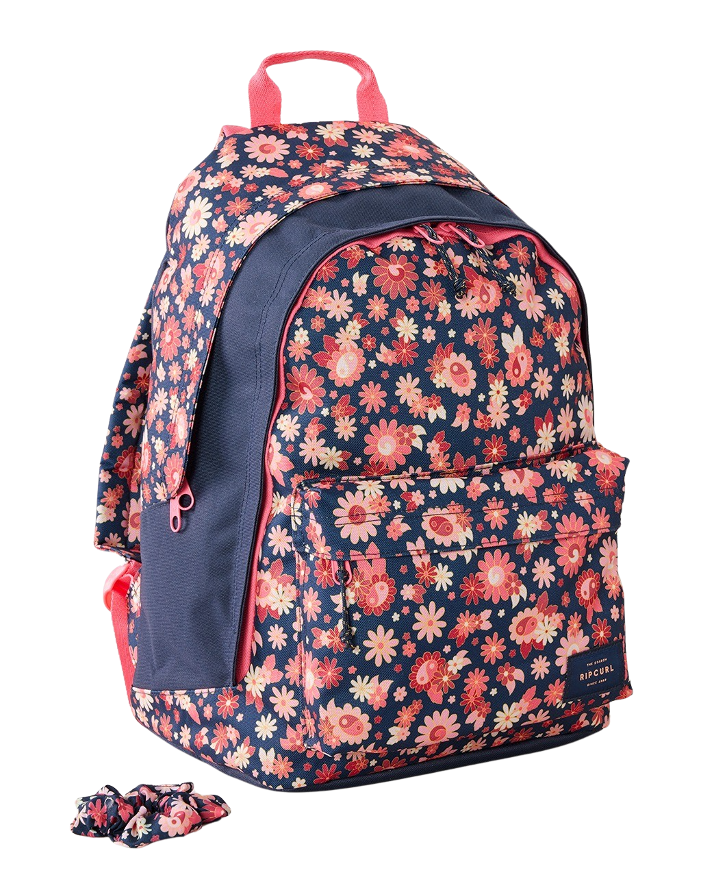 The Rip Curl Double Dome 24L + SCR Mixed Backpack in Navy Pink