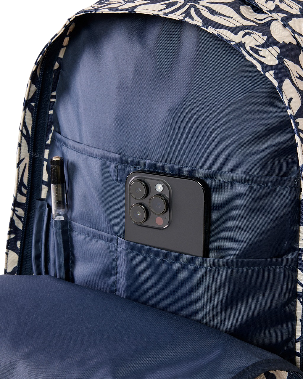 The Rip Curl Double Dome 24L + SCR Mixed Backpack in Navy