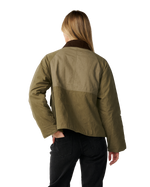 The Rip Curl Womens Bossa Nova Waxed Chore Jacket in Military Green