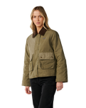 The Rip Curl Womens Bossa Nova Waxed Chore Jacket in Military Green