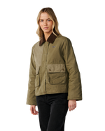 The Rip Curl Womens Bossa Nova Waxed Chore Jacket in Military Green