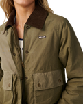 The Rip Curl Womens Bossa Nova Waxed Chore Jacket in Military Green