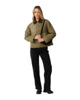 The Rip Curl Womens Bossa Nova Waxed Chore Jacket in Military Green