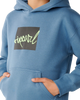 Boys Rip Script Icon Hoodie in Bluefin