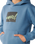 Boys Rip Script Icon Hoodie in Bluefin