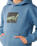 Boys Rip Script Icon Hoodie in Bluefin