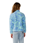 The Rip Curl Girls Girls Pacific Dreams 1/4 Zip Fleece Jacket in Ocean