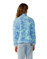 The Rip Curl Girls Girls Pacific Dreams 1/4 Zip Fleece Jacket in Ocean