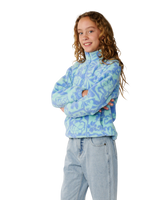 The Rip Curl Girls Girls Pacific Dreams 1/4 Zip Fleece Jacket in Ocean