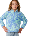 The Rip Curl Girls Girls Pacific Dreams 1/4 Zip Fleece Jacket in Ocean