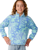 The Rip Curl Girls Girls Pacific Dreams 1/4 Zip Fleece Jacket in Ocean