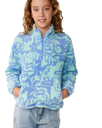 The Rip Curl Girls Girls Pacific Dreams 1/4 Zip Fleece Jacket in Ocean