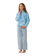 The Rip Curl Girls Girls Pacific Dreams 1/4 Zip Fleece Jacket in Ocean