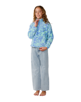 The Rip Curl Girls Girls Pacific Dreams 1/4 Zip Fleece Jacket in Ocean