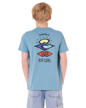 Boys Search Icon T-Shirt in Storm Blue