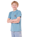 Boys Search Icon T-Shirt in Storm Blue