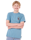 Boys Search Icon T-Shirt in Storm Blue