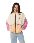 The Rip Curl Girls Girls Surf Revival ZT Polar Fleece Jacket in Shell