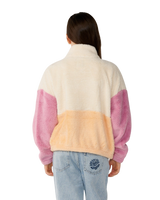 The Rip Curl Girls Girls Surf Revival ZT Polar Fleece Jacket in Shell