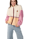 The Rip Curl Girls Girls Surf Revival ZT Polar Fleece Jacket in Shell