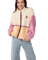 The Rip Curl Girls Girls Surf Revival ZT Polar Fleece Jacket in Shell