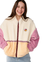 The Rip Curl Girls Girls Surf Revival ZT Polar Fleece Jacket in Shell