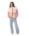 The Rip Curl Girls Girls Surf Revival ZT Polar Fleece Jacket in Shell