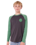 Boys Wettie Icon Long Sleeve T-Shirt in Grass Green
