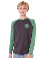 Boys Wettie Icon Long Sleeve T-Shirt in Grass Green