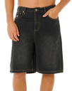 Inner Visions Denim Walkshorts in Dark Acid Black