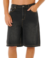 Inner Visions Denim Walkshorts in Dark Acid Black